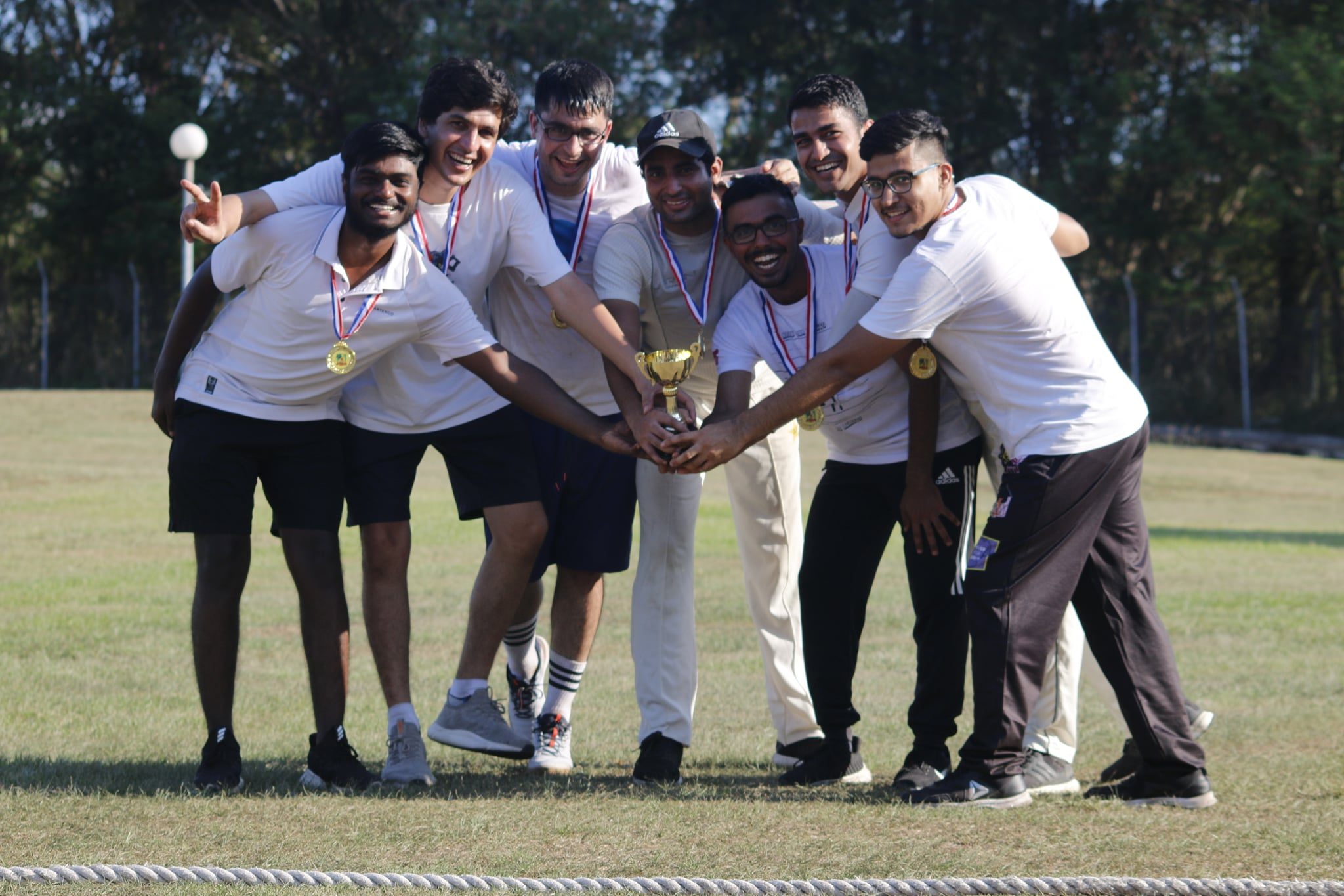 The 2020-21 Joint U Tapeball Cricket Sixes Champions - City University of Hong Kong!
